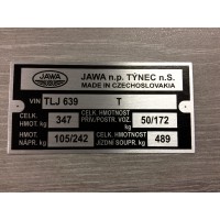 Typový štítek - Jawa 639